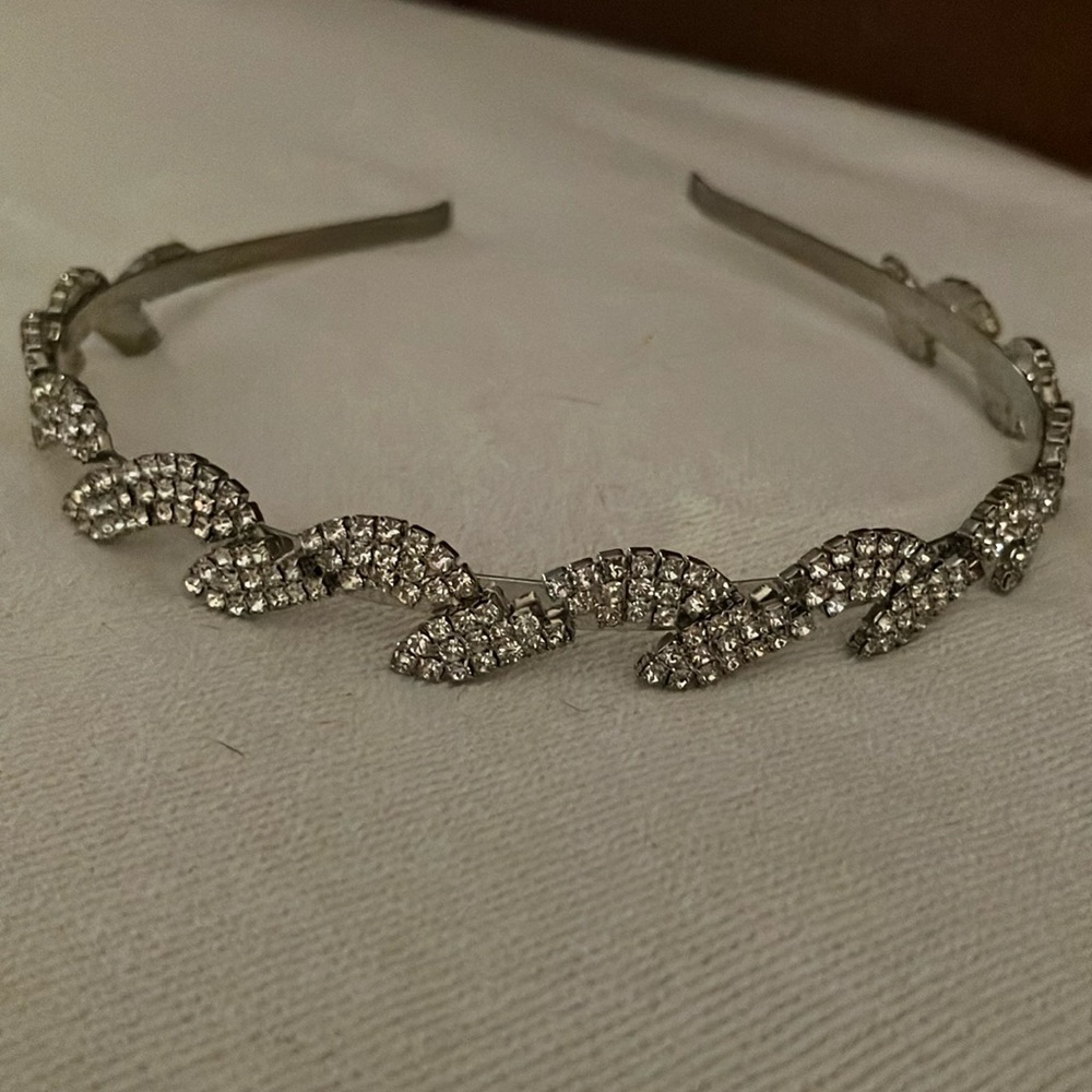 Crystal rhinestone headband and earrings